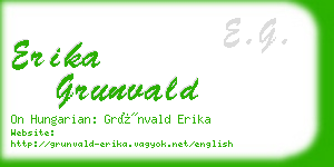 erika grunvald business card